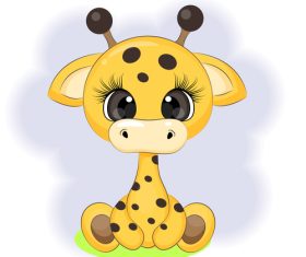 Giraffe cute vector