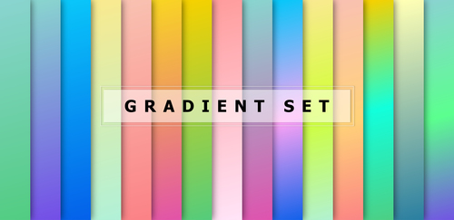 Gradient vector set with a trendy color