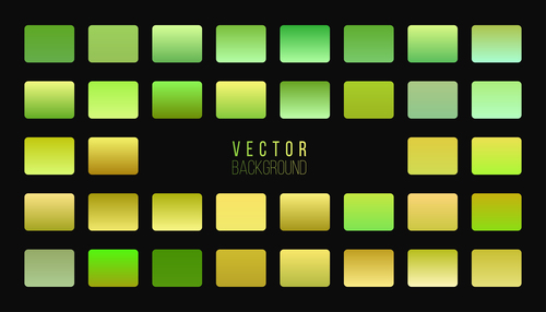 Green gradient swatches vector