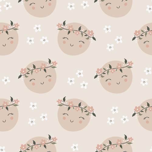Hand painted cartoon background pattern vector