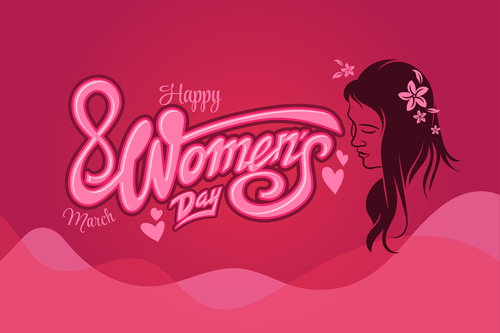 Happy women day greeting vector