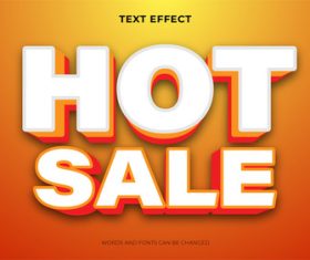 Hot sale editable text effect font vector