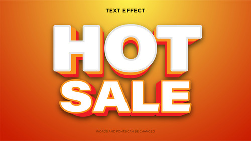 Hot sale editable text effect font vector