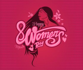 Illustration happy women day greeting vector
