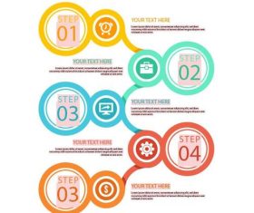 Infographic template with steps vector