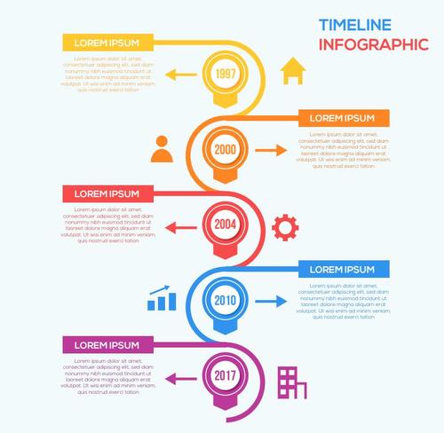 Infographic timeline template vector