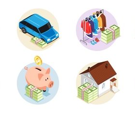 Isometric family budget compositions vector