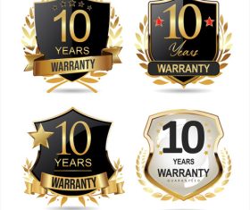 Labels warranty guaranteed vector