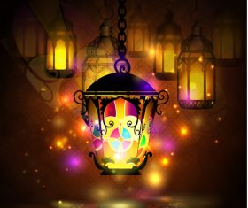 Lantern that brings light vector