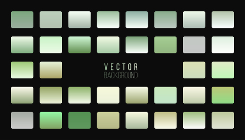 Light green gradient swatches vector
