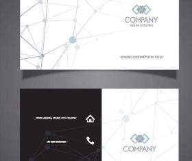 Line background business card vector