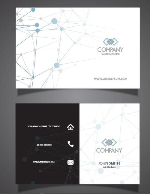 Line background business card vector