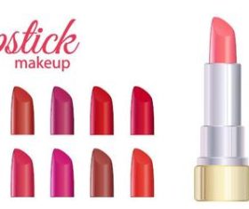 Lipstick cosmetics advertise vector