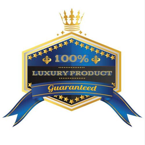 Luxury product guar anteed badges vector