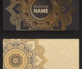 Mandala flower background business card vector
