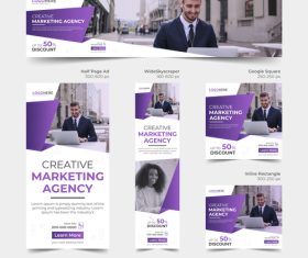 Marketing agency web ads vector