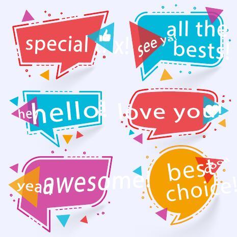 Modern colorful chat bubbles vector