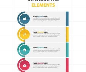 Modern infographics with four colors vector