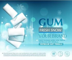 Mouth gum ads vector