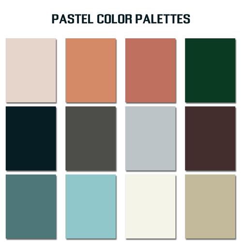 Multi color combination palettes vector