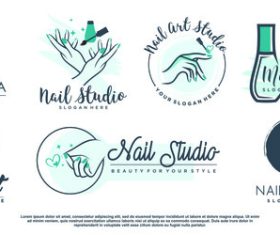 Nail salon logo vector