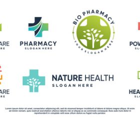 Nature health logo vector
