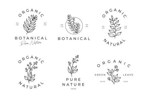 Organic natural logo vector
