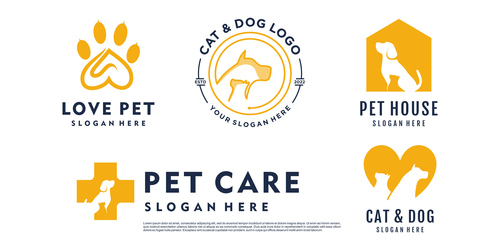 Originality pet shop logo vector