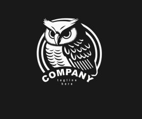 Owl bird vector logo