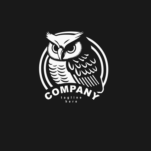 Owl bird vector logo