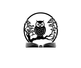 Owl silhouette vector logo