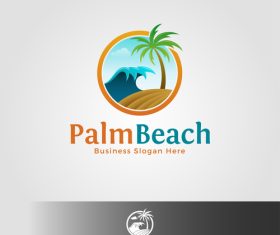 Beach Land Logo vector free download