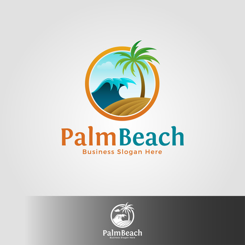 Palm beach logo vector
