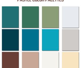 Pastel color palettes vector