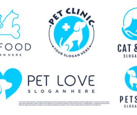 Pet love logo vector