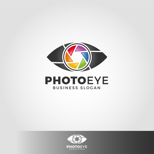 Photo eye logo vector