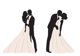 Profile of intimate lover vector