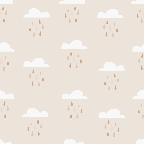 Rainy season cartoon background pattern vector