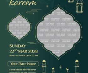 Ramadan flyer template vector