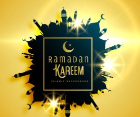 Ramadan kareem greeting card vector