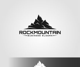 Rock mountain logo vector