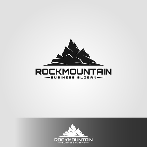 Rock mountain logo vector