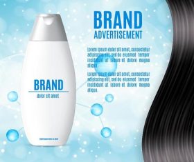Shampoo advertise vector