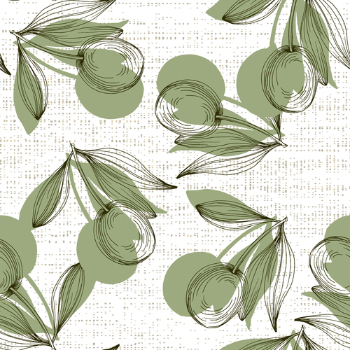 Sketch color plant painting vector