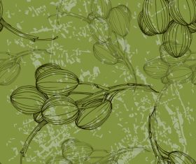 Sketch plant patterns vector
