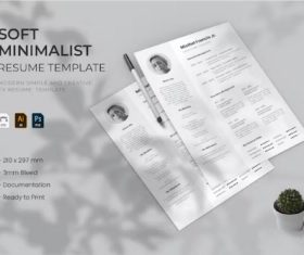 Soft minimalist resume vector