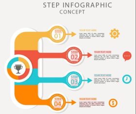 Success steps infographic vector