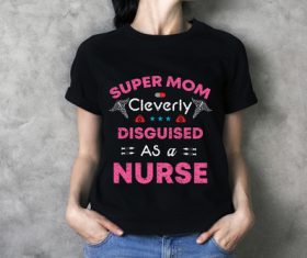 Super Mom t-shirt text vector