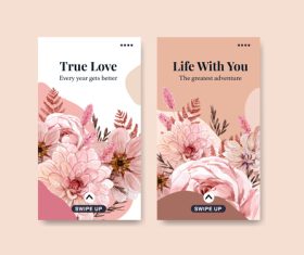 True love every gets better Wedding greeting card banner vector