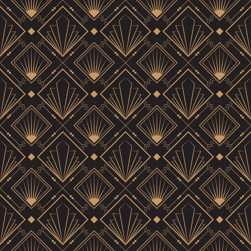 Two different graphics art deco pattern vector